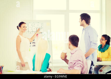 interior designers having meeting in office Stock Photo