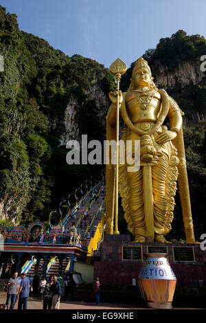 The Murugan statue at the Batu Caves, sri maha mariamman temple, Kuala Lumpur, Malaysia. Stock Photo