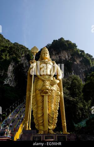 The Murugan statue at the Batu Caves, sri maha mariamman temple, Kuala Lumpur, Malaysia. Stock Photo