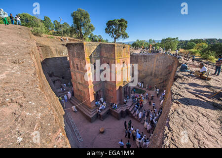 Saint George church in Lalibela Ethiopia Stock Photo