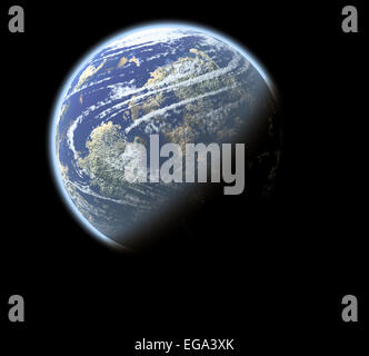 Photography of planet earth, isolated over black Stock Photo