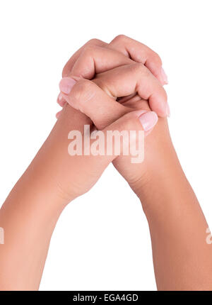 two hand isolated on white background Stock Photo