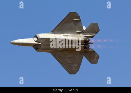 F-22 Raptor in afterburner Stock Photo