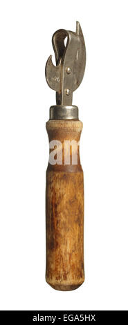 old can opener isolated on white background. Stock Photo