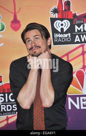 LOS ANGELES, CA - MAY 1, 2014: Jason Ritter at the 2014 iHeartRadio Music Awards at the Shrine Auditorium, Los Angeles. Stock Photo