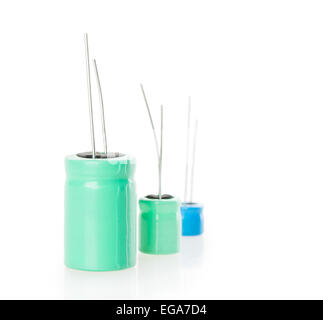 capacitor Isolated on white background Stock Photo
