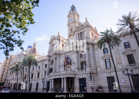 Town Hall, Valencia, Spain. Stock Photo