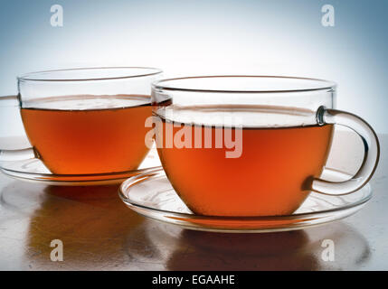 tea in cups Stock Photo