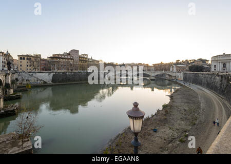 bridge on tevere river in rome near vatican Stock Photo