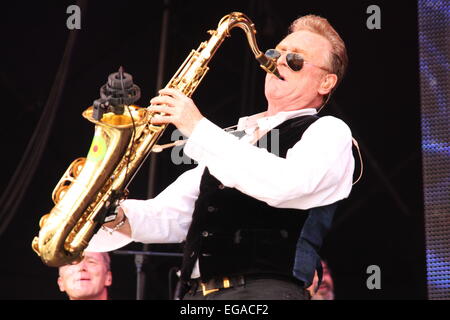 Rewind South 80s Music Festival at Temple Island Meadows Featuring: UB40 Where: Henley On Thames, United Kingdom When: 17 Aug 2014 Stock Photo