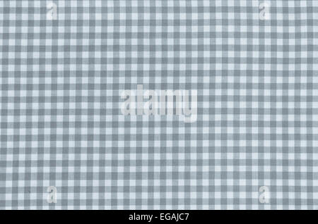 background of grey checkered fabric tablecloth Stock Photo