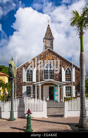 The Methodist Church exterior on Front Street in Philipsburg, St. Maarten, Caribbean Island. Stock Photo