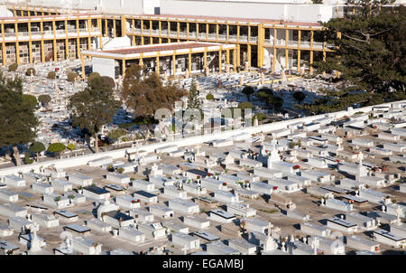 Cemetery in Melilla autonomous city state Spanish territory in north Africa, Spain Stock Photo
