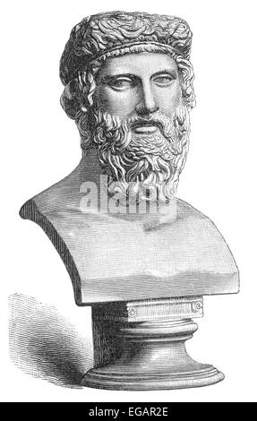 bust of Platon or Plato, 428 BC - 348 BC, an ancient Greek philosopher, Büste von Platon oder Plato, 428 v. Chr. - 348 v. Chr.,