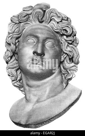 Alexander the Great or Alexander III of Macedon, 356-323 BC, king of Macedon and hegemon of the Corinthian League Stock Photo