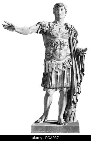 Germanicus Julius Caesar, 15 BC - AD 19, a prominent general of the early Roman Empire, Stock Photo