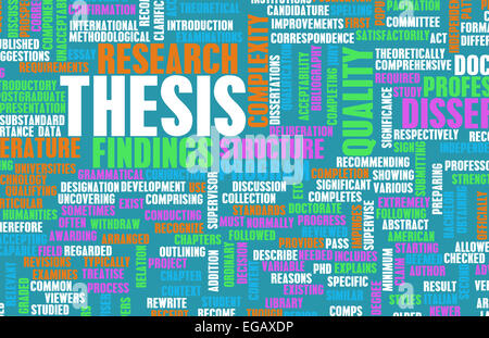 Thesis Paper and Academic Essay as Concept Stock Photo