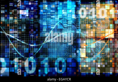 Digital Image Background with Binary Code Technology Stock Photo