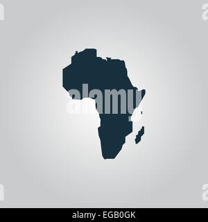 Africa Map - Vector icon isolated Stock Photo