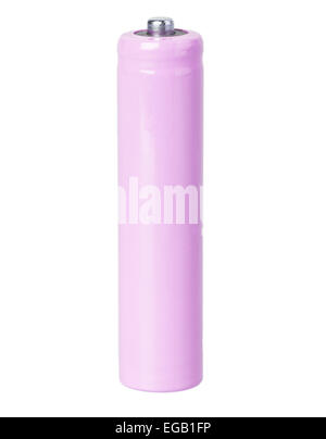 AA battery, yellow cylinder alkaline charge with plus and minus ...