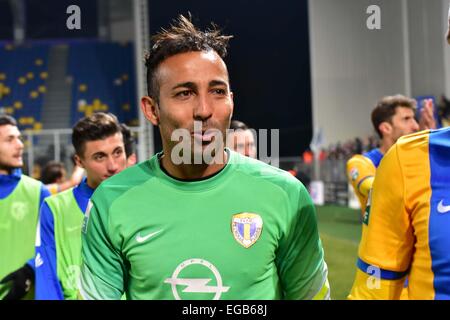 Ilie Oana Stadium, Romania ROU. 20th Feb, 2015. Peterson Pecanha, of FC Petrolul PLoiesti at the end of the Liga I game between Petrolul PLoiesti ROU and FC Brasov ROU at Ilie Oana Stadium, Romania ROU. Catalin Soare/Cal Sport Media/Alamy Live News Stock Photo