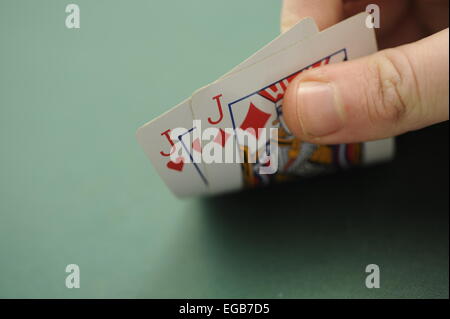 Playing Cards  Pair of Jacks Stock Photo