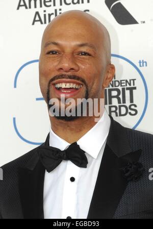Santa Monica, California, USA. 21st Feb, 2015. Common at arrivals for 30th Film Independent Spirit Awards 2015 - Arrivals 1, Santa Monica Beach, Santa Monica, CA February 21, 2015. Credit:  Elizabeth Goodenough/Everett Collection/Alamy Live News Stock Photo
