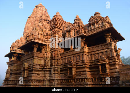 Khajuraho India Lakshmana Temple Khajuraho Western Group of Monuments Stock Photo