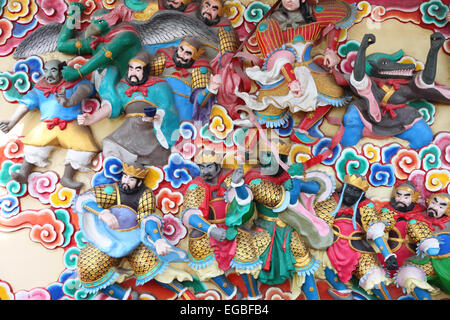 Statues of deities in Chinese temples,Thailand. Stock Photo
