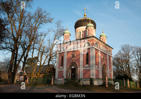 Alexander Nevsky Memorial Church, Russian orthodox church in Potsdam, Germany Stock Photo