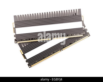 RAM Computer Memory Chip Modules Isolated On White Stock Photo