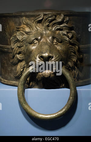 Rome. Italy. Museo Nazionale Romano. Palazzo Massimo alle Terme. Decorative brass rings from Caligula's ship (1st C AD). Stock Photo
