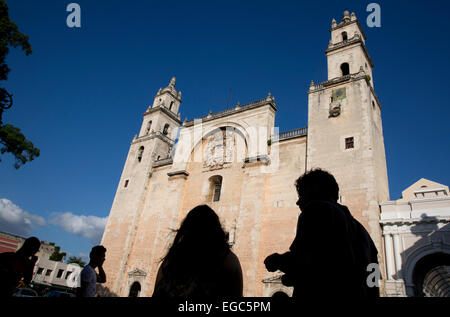 Catedral de San Ildefonso, Merida, Yucatan, Mexico Stock Photo