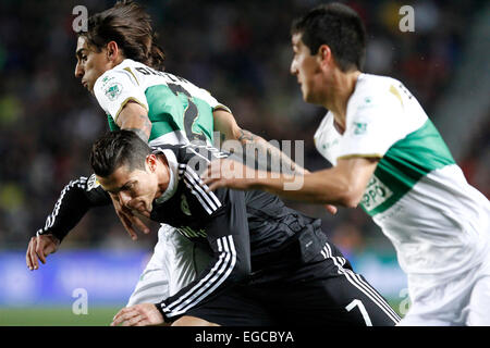 Elche, Spain. 22nd February, 2015. La Liga football match between Elche CF vs Real Madrid. Cristiano Ronaldo Credit:  ABEL F. ROS/Alamy Live News Stock Photo