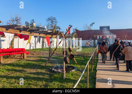 Priscos, Portugal. Largest living Nativity Scene in Europe. Roman military camp reenactment. See More Information Stock Photo