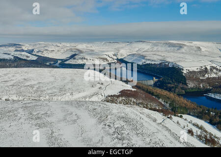Aerial photograph of Howden and Upper Derwent reservoirs. Stock Photo