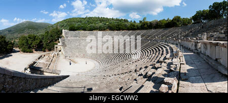 Theatre of Epidaurus, UNESCO World Heritage Site, Epidaurus, Peloponnese, Greece Stock Photo