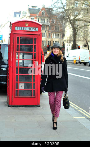 London, UK. 22nd February, 2015. Olya Titova attending London Fashion week - Feb 22, 2015 - Photo: Runway Manhattan/Celine Gaille/Alamy Live News Stock Photo
