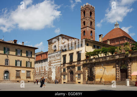 Santi Giovanni e Reparata church, Piazza San Giovanni, Via Duomo, historic centre of Lucca, UNESCO World Heritage Site, Lucca, Tuscany, Italy, Europe Stock Photo
