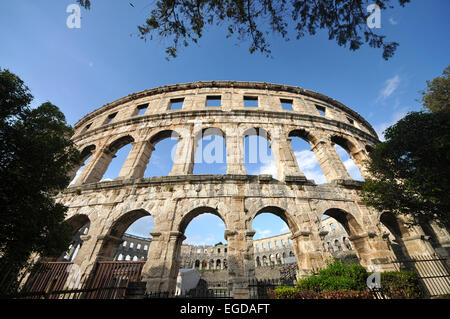 Roman Arena, Amphitheatre in Pula, Istria, Croatia Stock Photo