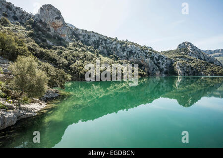 Gorg Blau lake, Serra de Tramuntana, Majorca, Spain Stock Photo