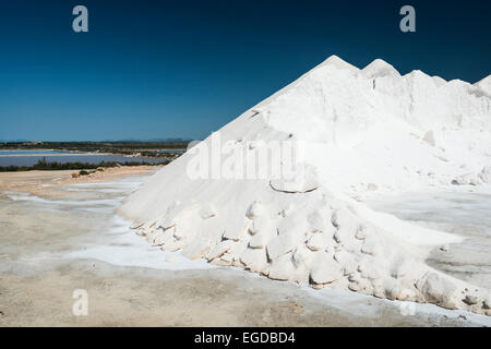 Salt refinery, Es Trenc, near Santanyi, Majorca, Spain Stock Photo