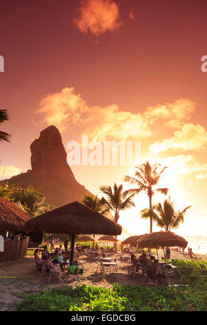 Brazil, Fernando de Noronha, Conceicao beach, Beach bar Stock Photo