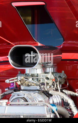 1957 Chevy Pickup Truck 350 Chevy Engine Stock Photo