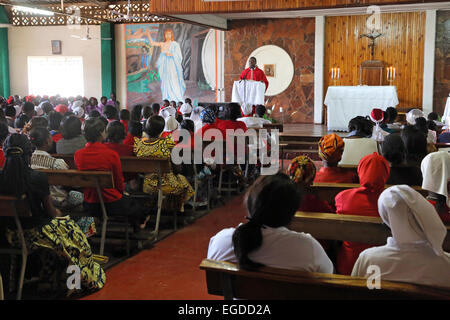 Priest preaching during sunday mass at a Roman Catholic church in Stock ...