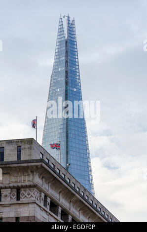 The Shard viewed over Adelaide House, London, UK Stock Photo
