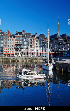 Vieux Bassin is the old part of the harbour, Honfleur, Lower Normandy, Normandy, France Stock Photo