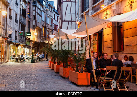Bar Le Vicomte, Rue de la Vicompte, Rouen, Seine-Maritime, Normandy, France Stock Photo