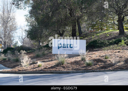 Historic Xerox Parc (Palo Alto Research Center) headquarters in Silicon Valley. Stock Photo