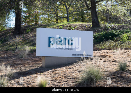 Historic Xerox Parc (Palo Alto Research Center) headquarters in Silicon Valley. Stock Photo